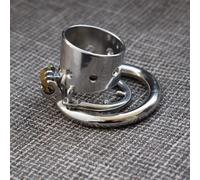 ZDJBFA Cage de Chasteté à Cage Courte, Cage à Pénis avec Anneau Rond Anti-Chute, Ceinture de Chasteté, Cage à Pénis Fétichiste Extrême, Verrouillage de Chasteté, Jeu de Bondage,50mm