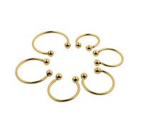 ZDJBFA Ensemble de 6 Anneaux Péniens, Anneau de Gland de Bondage de Pénis pour la Rétention du Prépuce avec 2 Anneaux Péniens à Boule, Retarder L'éjaculation, Anneau Pénien en Métal