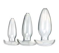 ZDJBFA Plug Anal en Verre Tunnel Creux Plug Anal Vagin Anal Spéculum Douche Lavement Dilatateur Transparent Plug Anal Gode Anal Expansion Vaginale Jouet pour Masturbation,A