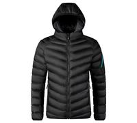 ZDJSWJ Doudoune à capuche amovible chaude pour hommes Veste en duvet légère imperméable et isolante Manteau à capuche en coton épaissi pour l'hiver (Noir,4XL)