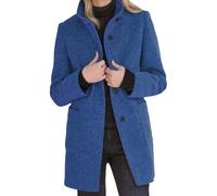 ZDJSWJ Femmes hiver long pea épaissir manteau plus taille trenche peacoat veste laine mélange épaissir blazer veste
