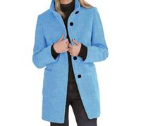 ZDJSWJ Femmes hiver long pea épaissir manteau plus taille trenche peacoat veste laine mélange épaissir blazer veste