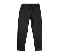 ZDJSWJ Jeans Slim pour Homme Pantalon en Jean cône à Fourche Legging Jeans Droits Pantalons (Noir,L)