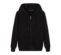 ZDJSWJ Sweat à Capuche Hiver pour Homme Doublure Thermique Full Zip Coupe - Vent Veste de Travail Thermal Hoodies Sweat à Capuche zippé (Noir,6XL)