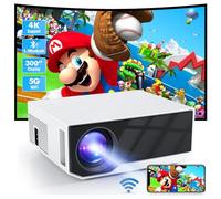 ZDK Beamer 4K Supporté,2024 Full HD 1080P Beamer avec Bluetooth et WiFi,20000 Projecteur Portable Home Cinéma,Compatible avec Smartphone/TV Stick/TV Box/HDMI/USB/AV/PS5,GC06-AWTFR-V08