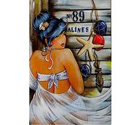 Zdklfm69 Peindre par Nombre Peinture par numéro Dessin animé Grosse Dame Femmes Vie Bricolage Peint à la Main sur Toile coloriage par numéros Maison Mur Art décor Cadeau 40x50cm