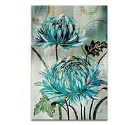 Zdklfm69 Peindre par Nombre Peinture par numéro Fleurs Bleues Bricolage Peint à la Main Peinture oeuvre Toile coloriage décor à la Maison Cadeau Unique (Pas de Cadre) 40x50cm