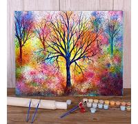 Zdklfm69 Peindre par Nombre Peinture par numéro Paysage Naturel coloriage par numéros Peinture kit Complet peintures à l'huile Toile Photos décor (Pas de Cadre) 40x50cm