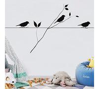 Zdklfm69 Stickers Muraux Autocollant Mural Art Design Décoration de la Maison Hirondelles en Ligne Vinyle Décor de Maison Animaux de Dessin animé Oiseaux dans Les Chambres 144x84cm