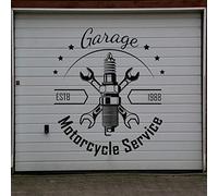 Zdklfm69 Stickers Muraux Autocollant Mural Garage Motor Service Silhouette Motor Service Garage Atelier Decal Wall Art Décoration 114x130cm