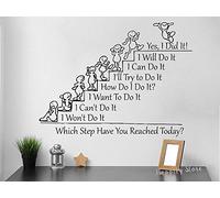 Zdklfm69 Stickers Muraux Autocollant Mural Motivation Citation Team Building Citations École Classe Salles Bureau 76x56cm