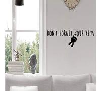 Zdklfm69 Stickers Muraux Autocollant Mural N'oubliez Pas Vos clés Stickers d'art en Vinyle de pépinière pour la décoration de Chambre à Coucher Bricolage décoration de la Maison 58x21cm
