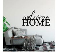 Zdklfm69 Stickers Muraux Autocollant Mural Welcome Home Phrase Papier Peint Vinyle pour Salon Chambre Décor Chambre 57x72cm