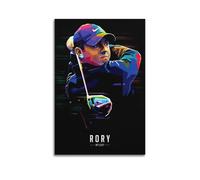 ZDKYSLA Rory Mcilroy Poster décoratif sur toile sans cadre Motif étoiles du monde du golf Pour salon, chambre à coucher, 60 x 90 cm