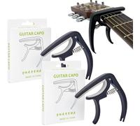 ZDL, 2 pièces Capo de Guitare, Capodastre pour Guitare Classique, Acoustique et Électrique, Ukulélé, Mandoline et Banjo, en Zinc, avec Caoutchouc et Mousse