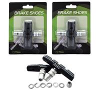 ZDL Frein Vélo,2 Paires Patin de Frein Vélo,Patins de Frein Vélo à Tige,Patins de Frein V-Brake pour Vélo,Plaquettes de Frein pour Vélo,Plaquettes de Frein V-Brake pour VTT,Kit de Frein pour Vélo