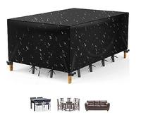 ZDLLDZ Housse de Protection Salon de Jardin 270x90x75cm/LxWxH Housse Salon de Jardin Exterieur, Housse de Table Jardin Rectangulaire, Imperméable Anti-UV Tissu Oxford Bache Table Exterieur