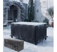 ZDLLDZ Housse de Protection Table de Jardin 385x220x50 cm | Bâche Mobilier Extérieur Imperméable en Tissu Oxford 420D | Housse Salon de Jardin Résistante aux Déchirures et Anti-UV, Noir