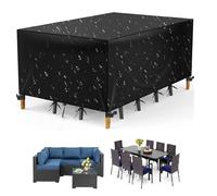 ZDLLDZ Housse Salon de Jardin Exterieur 110x65x70cm/LxWxH, 420D Oxford Tissu Impermeable Résistant à la Vent Pluie UV Housses pour Tables de Jardin