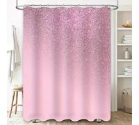 ZDLLDZ Rideau de Douche Rose Brillant avec Motif dégradé, imperméable et Lavable, en Polyester, pour décoration de Salle de Bain, 150 x 200 cm