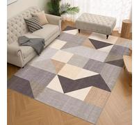 ZDLLDZ Tapis de Salon Moderne et Minimaliste, Motif géométrique Triangulaire, Tapis de Chevet Neutre pour canapé et Table Basse, Tapis de Pied de Table rétro (30 x 50 cm/antidérapant)