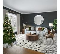 ZDLLDZ Tapis imprimé Imitation Cachemire, Abstrait, Doux et Moderne, pour Salon, Chambre à Coucher, décoration d'intérieur (90 x 180 cm)