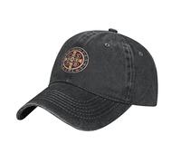 Zdlwaisw Yifhdes Casquette de baseball unisexe réglable avec médaille de St Benoît Sainte Croix, Noir , Taille unique