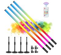 ZDMDRGB - Batterie 4800 mAh - Barre lumineuse LED RVB de 1,2 m avec support vidéo couleur pour cabine photo à 360 degrés, studio, danse, club, fête, mariage, événements, éclairage de scène