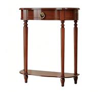 ZDMZR Console Entree avec Plateau Spacieux, Console avec Tiroir et étagère Inférieure, Idéale pour Salon ou Couloir(Brown,90x30x90CM/35x12x35IN)