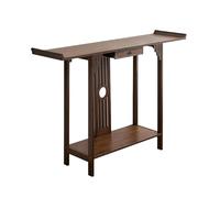 ZDMZR Console Entree en Bois Massif avec Tête Surélevée, Table Console avec Tiroirs, Idéale pour Couloir ou Salon(122x31x83CM/48x12x33IN)