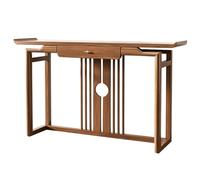 ZDMZR Console Entree en Bois Massif, Table Console avec Tiroir et Tête Surélevée, Idéale pour Entrée ou Salon(140x35x80CM/55x14x31IN)