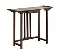ZDMZR Consoleavec Tiroir, Console Entree aux Coins Arrondis, Conception de Tête Surélevée pour Salon, Couloir(Brown,80x31x80CM/31x12x31IN)