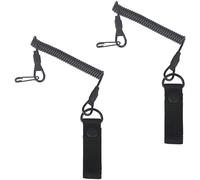 ZDNT 2 Pièces Cordon Tactique en Spirale,Elastique Corde Rétractable,Paracord Tactical Lanyard,Cordon Anti-Perte Extensible,Ressort Hélicoïdal Keychain pour Accrocher des Clés, Pêcher et Camper