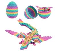 ZDNT Œuf de dragon imprimé en 3D, jouet mystérieux, réaliste, mobile, figurines surprise, œufs de dragon de Pâques pour décoration de Noël