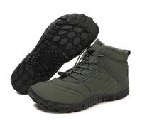ZDOUXUAN Bottes de neige pieds nus for randonnée hivernale for femmes et hommes, chaussures de randonnée chaudes for temps froid(A-Green,37 EU)