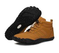 ZDOUXUAN Bottes de neige pieds nus for randonnée hivernale for femmes et hommes, chaussures de randonnée chaudes for temps froid(B-Yellow,43 EU)