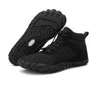 ZDOUXUAN Bottes de neige pieds nus for randonnée hivernale for femmes et hommes, chaussures de randonnée chaudes for temps froid(B-Black,42 EU)