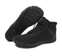ZDOUXUAN Bottes de neige pieds nus for randonnée hivernale for femmes et hommes, chaussures de randonnée chaudes for temps froid(A-Black,47 EU)