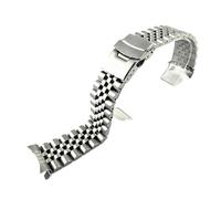 ZDOUXUAN Bracelet de montre de rechange en acier inoxydable massif de 20 mm et 22 mm avec extrémités incurvées(Silver 2,22mm)