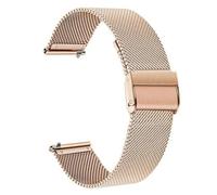 ZDOUXUAN Bracelet en acier inoxydable à mailles de 0,6 mm d'épaisseur: 16mm, 18mm, 20mm, 22mm.(Rose Gold,20mm)
