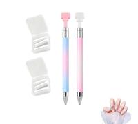 ZDOUXUAN Stylo à Cire Rechargeable Automatique, Stylo à Cire Rechargeable for Peinture au Diamant, Accessoires d'art au Diamant, 2 stylos à Cire Rechargeables avec 2 boîtes de Cire(Blue+Pink)