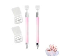 ZDOUXUAN Stylo à Cire Rechargeable Automatique, Stylo à Cire Rechargeable for Peinture au Diamant, Accessoires d'art au Diamant, 2 stylos à Cire Rechargeables avec 2 boîtes de Cire(2 Pink)