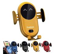 ZDOUXUAN Support De Téléphone Carroll Fashion, Support De Téléphone for Chargeur sans Fil De Voiture Intelligente Carollfashion, Chargeur De Support De Téléphone Portable Carollfashion(Yellow)