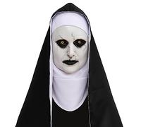 ZDOVLZZPON Masque de nonne en latex pour Halloween, fête effrayante, cosplay, bal masqué