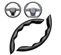 ZDPFDC Voiture Caches de Volant pour Dodge RAM 1500 2500 Journey Nitro Ram 1500 2000-2023 2024 2025, Fibre de Carbone Segmentées Antidérapant Protège Volant Accessoires,Black