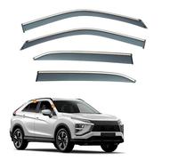 ZDPFDC Voiture Déflecteurs d'air pour Mitsubishi Eclipse Cross MK1-GK/GL/YA 2018-2022 2023 2024, Vitres Latérales Pare-Soleil Pare-Pluie Auto Externe Accessoires