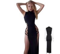 ZDQC Tenue rave pour femme, robe rave, costume d'Halloween pour femme, robe gothique pour femme, robe d'Halloween, tenue de festival EDM, tenue rave pour femme (M)