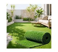 ZDQDMJ Gazon Artificiel Résistant à la Décoloration pour Patio Extérieur | Aspect Réaliste, Sans Odeur, Facile À Nettoyer, Résistant Aux Intempéries(2cm,2x2m)