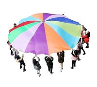 ZDQDMJ Parachute Parachute De Jeu pour Enfants avec Sac De Rangement, Entraînement À L’intégration Sensorielle, Jeu De Fête sur Pelouse Et dans Le Jardin(7m/23ft)
