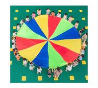 ZDQDMJ Parachute Parachute De Jeu pour Enfants, Diamètre 2-12 M, Activité Extérieure sur Pelouse Et dans Le Jardin avec Sac De Rangement(4m/13ft)